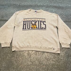 Vintage University of Washington Huskies Russell Athletic Sweatshirt Large USA